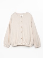 Veste en maille avec boutons en coco