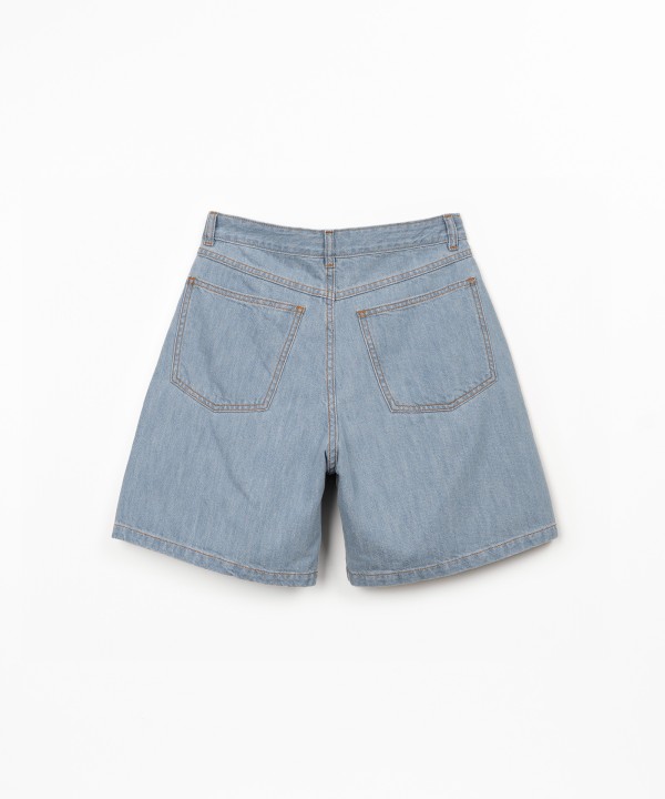 Short en jean en coton