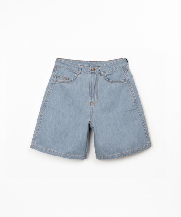 Short en jean en coton
