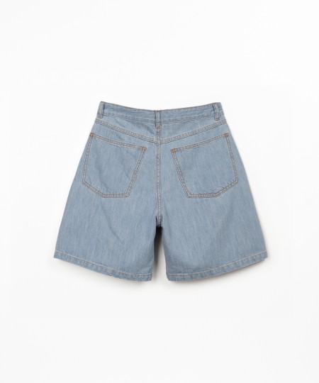 Short en jean en coton