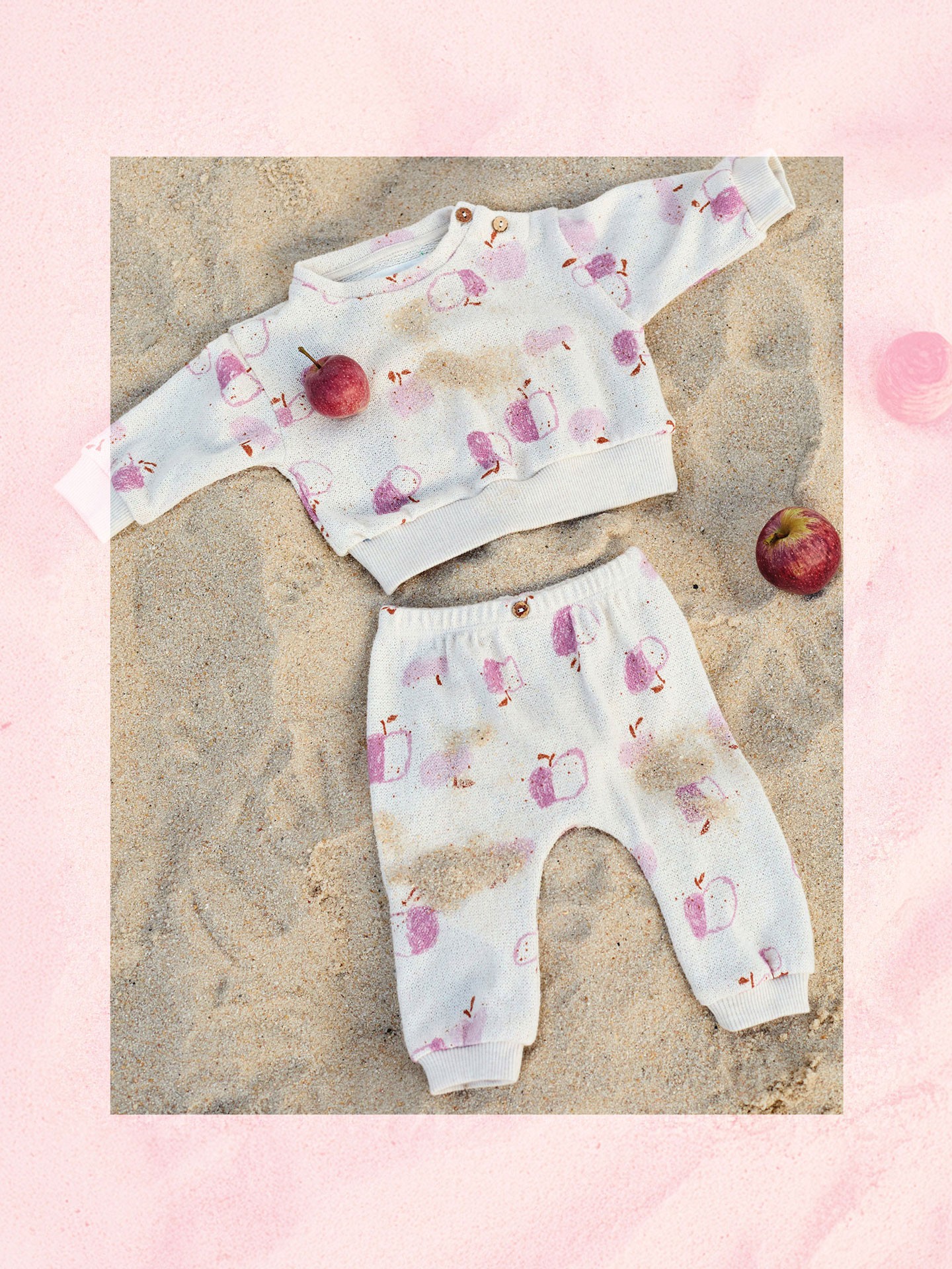 Camisola com estampado de maças