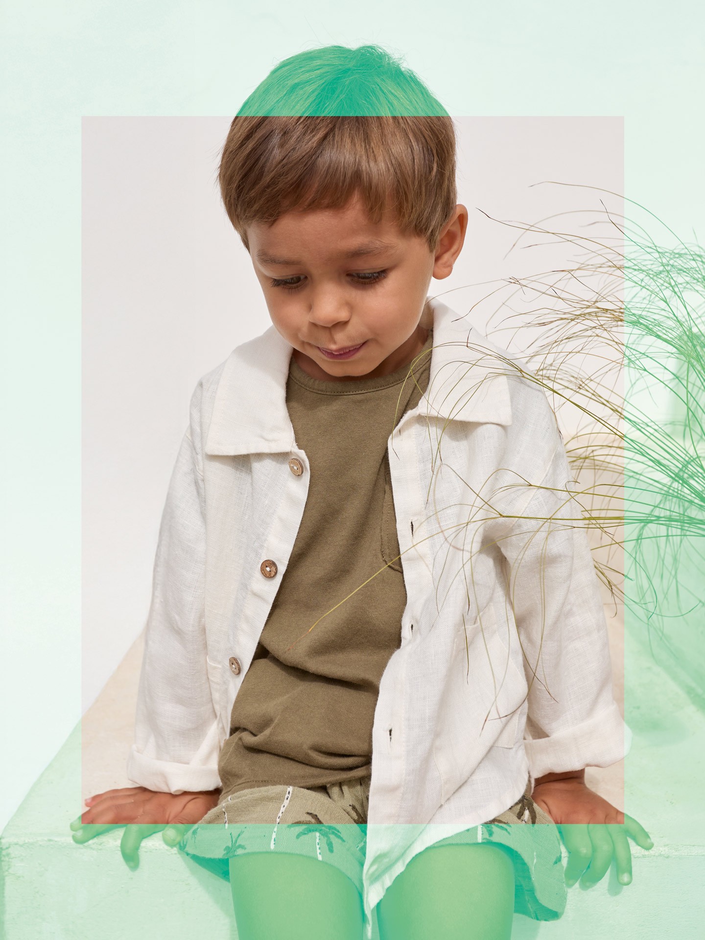 Camisa de tecido em linho