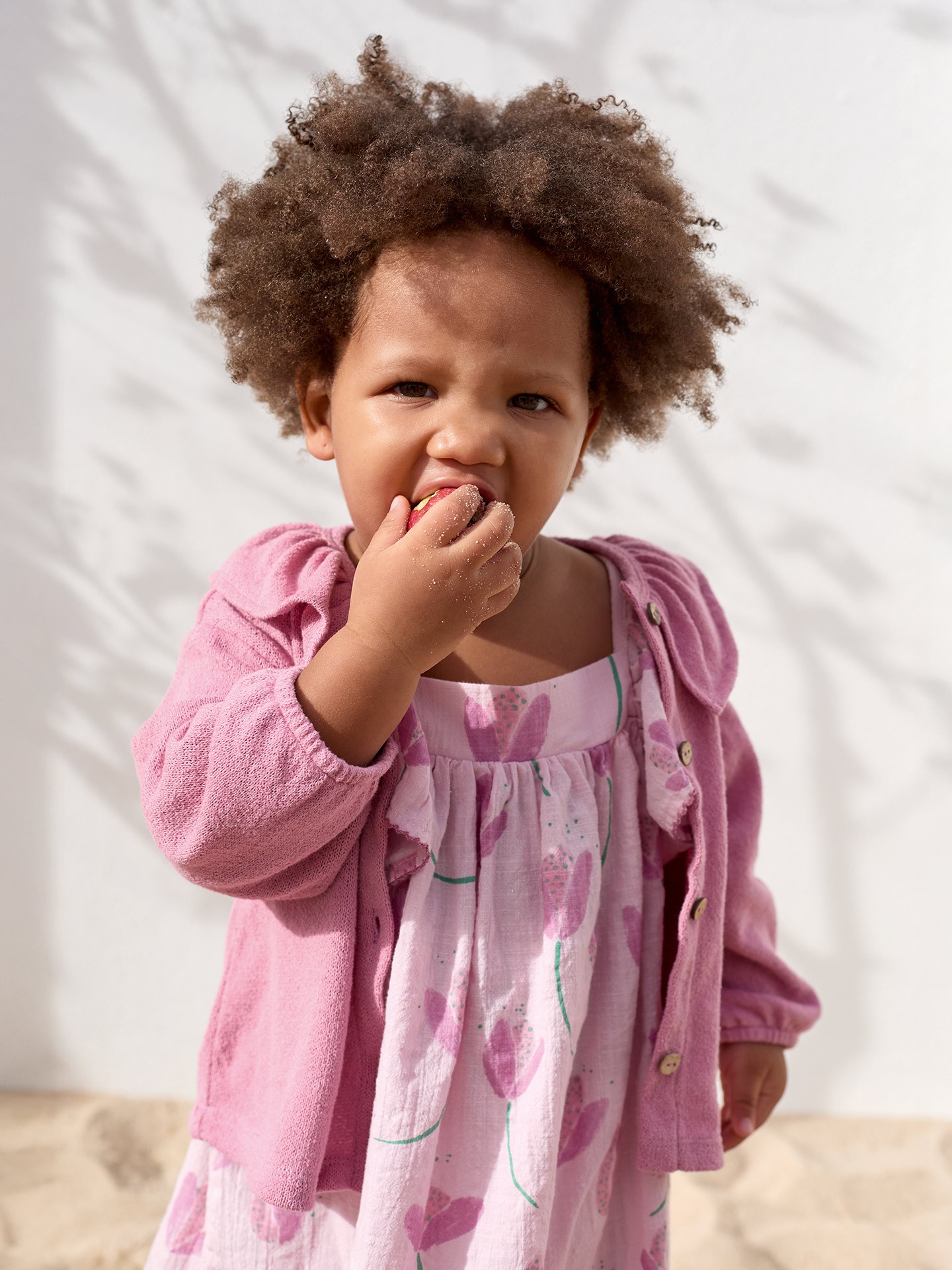 Casaco com mistura de algodão e fibras recicladas