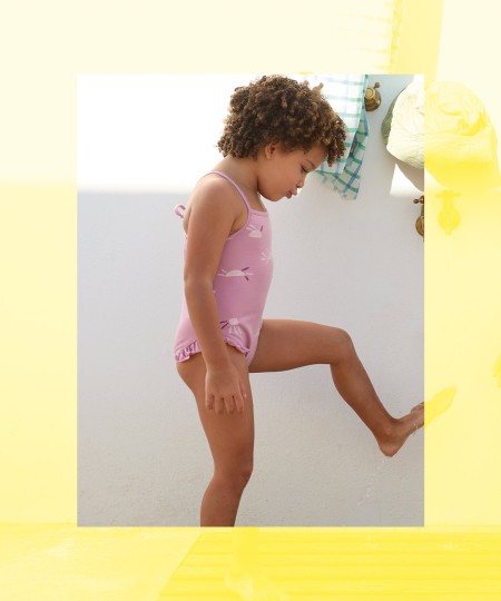 Ba�ador estampado en algod�n org�nico