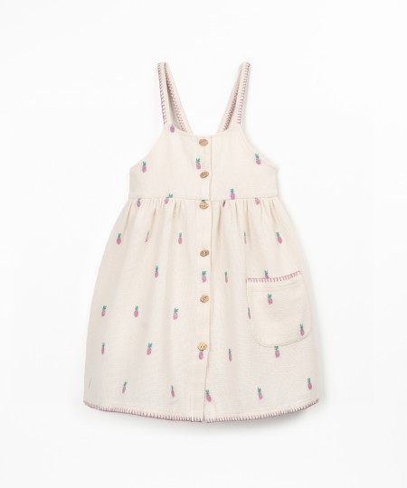 Vestido com estampado de ananases
