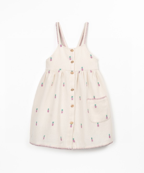 Vestido com estampado de ananases