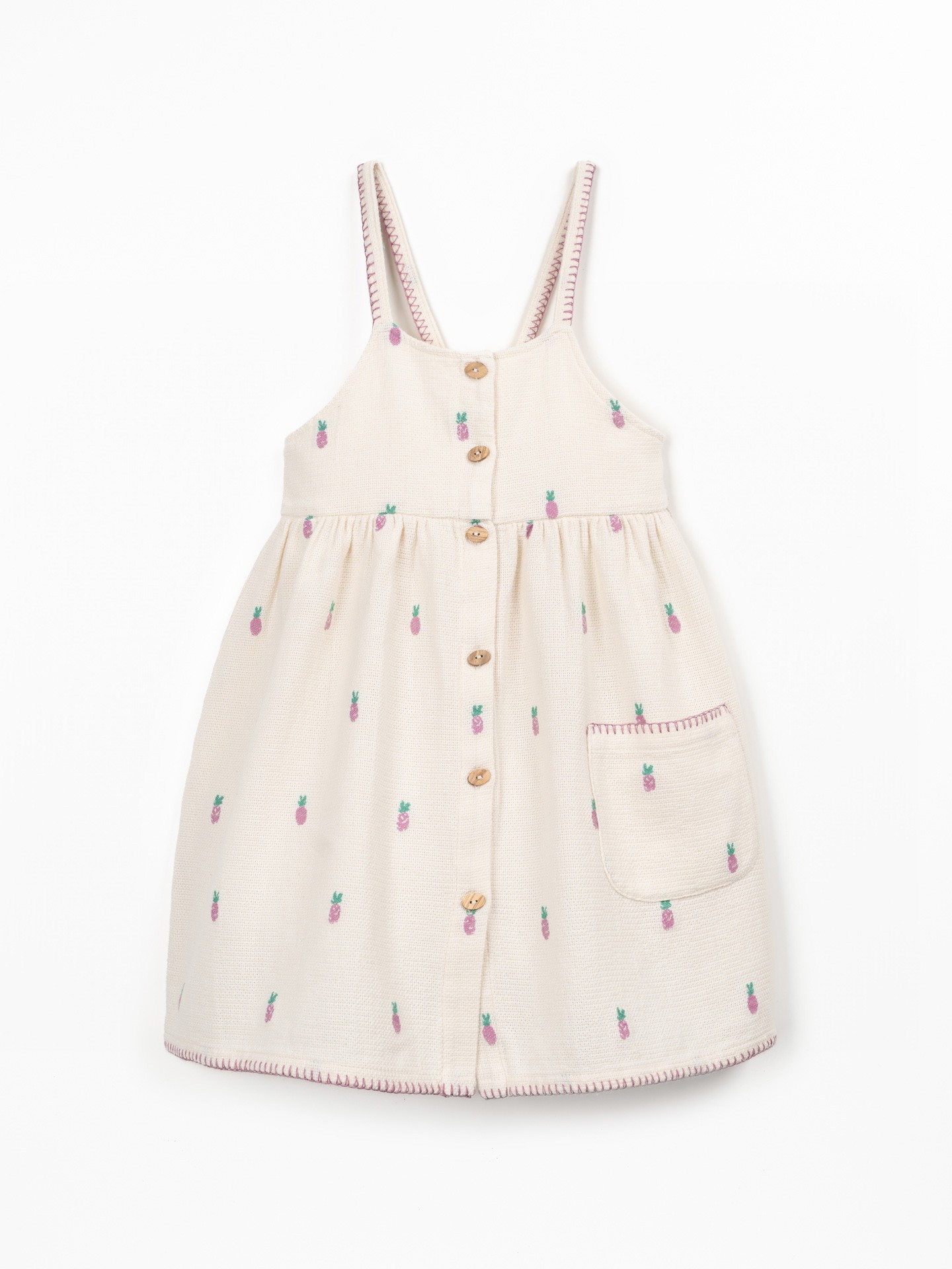 Vestido com estampado de ananases