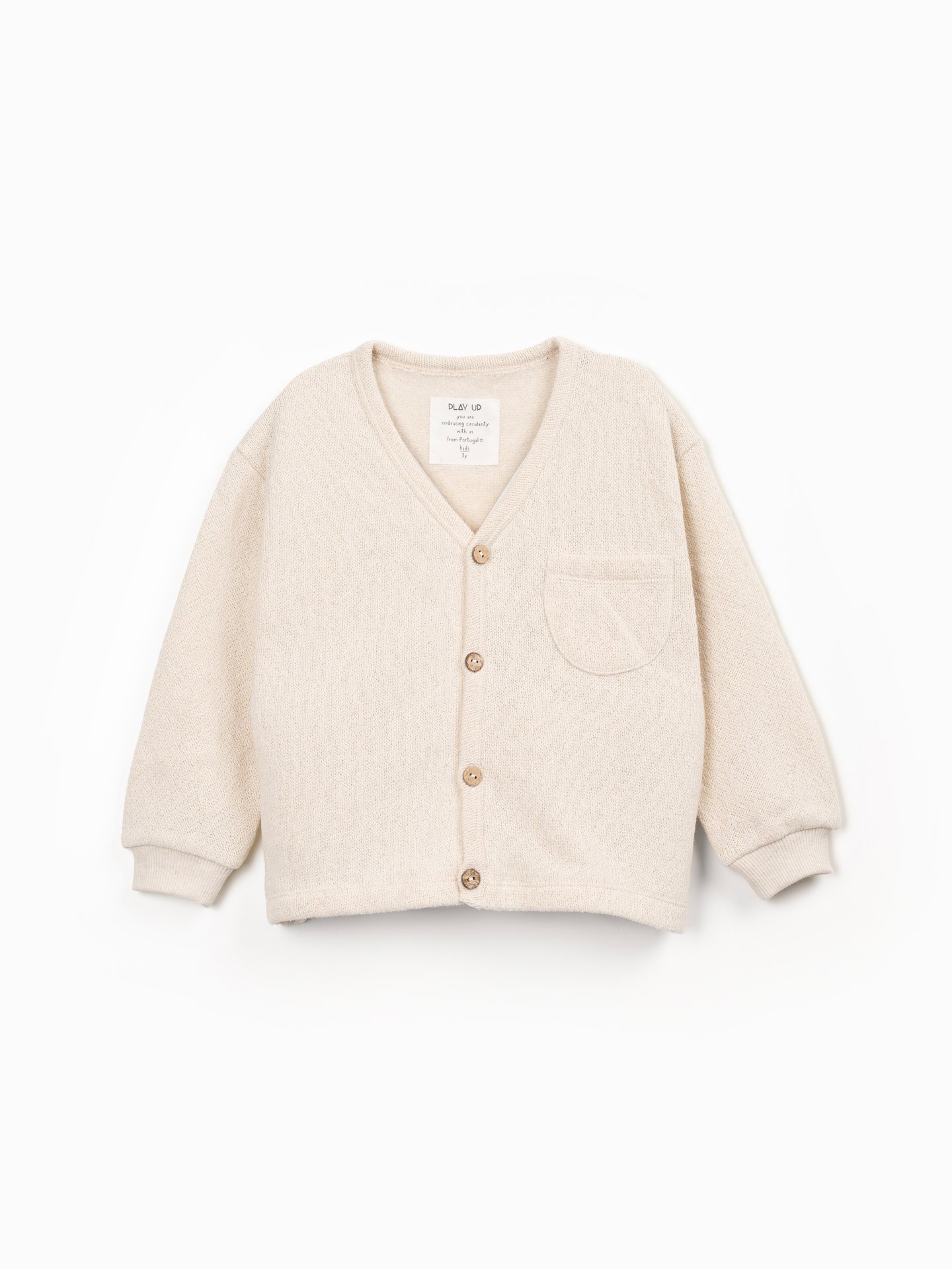 Knit jacket with chest pocket