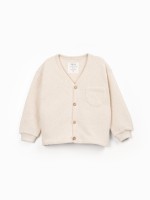 Knit jacket with chest pocket