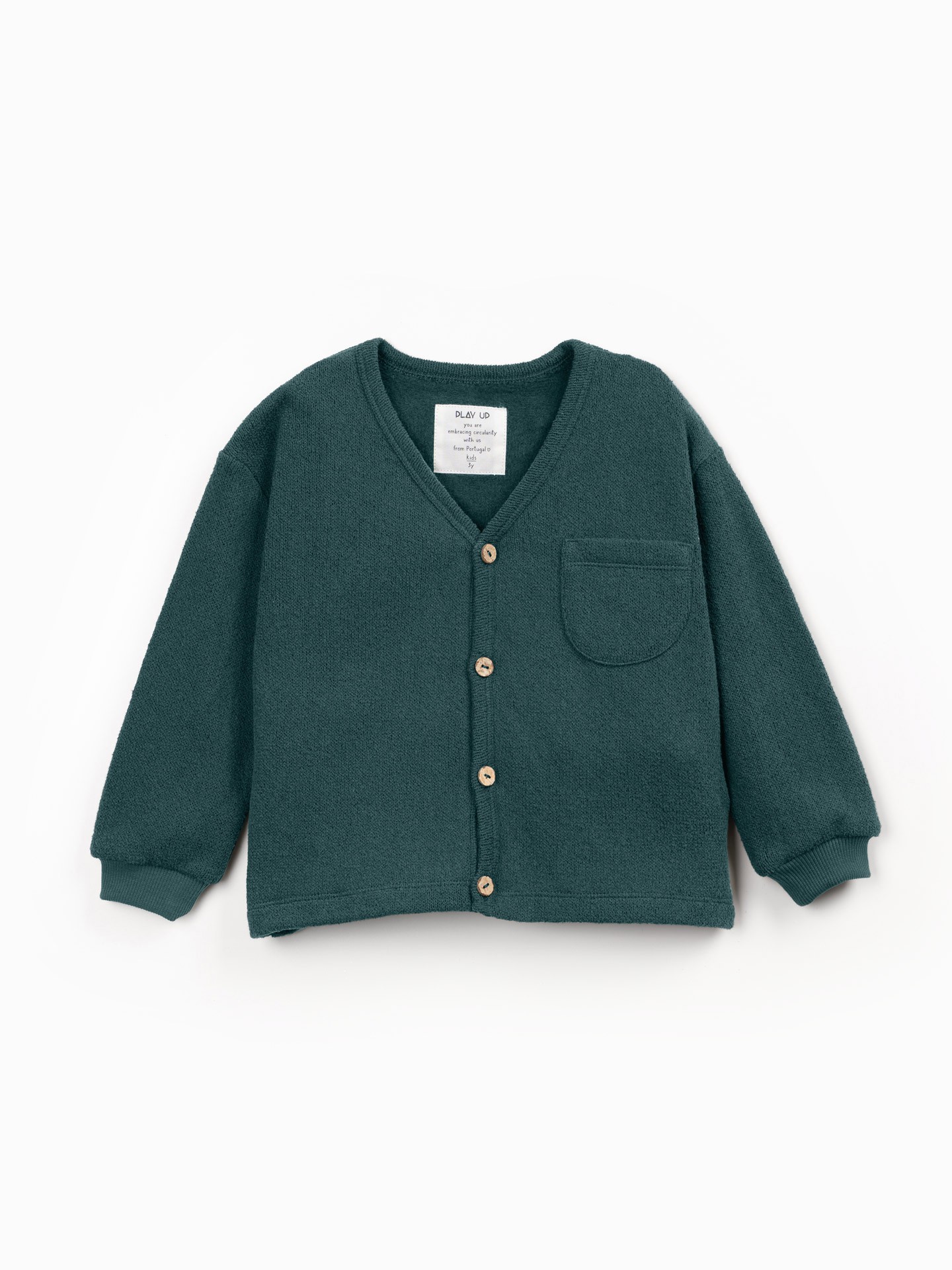 Knit jacket with chest pocket