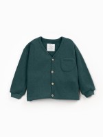 Knit jacket with chest pocket