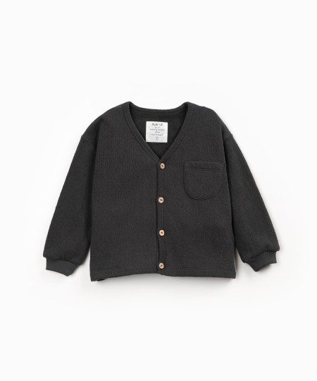 Knit jacket with chest pocket