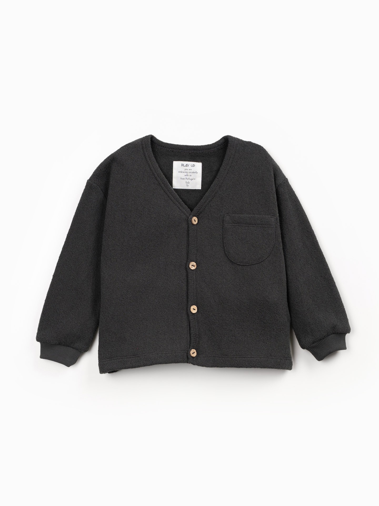 Knit jacket with chest pocket