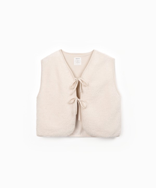 Sleeveless vest in organic and recycled cotton