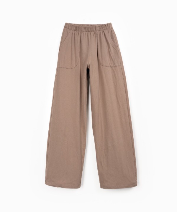Jersey trousers with elastic waistband
