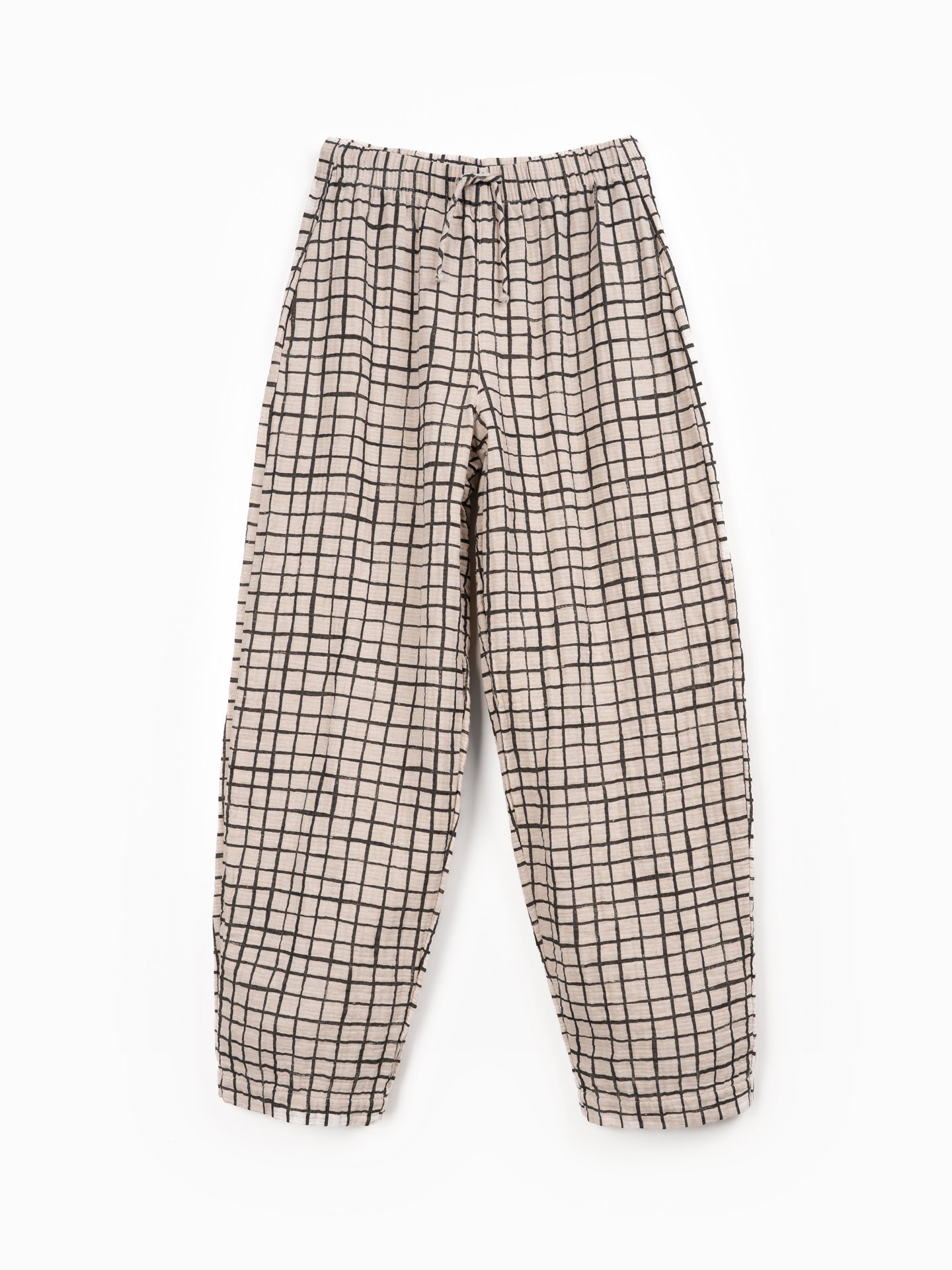 Cotton Check Pattern Trousers