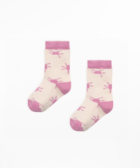 Jacquard socks with small shapes print