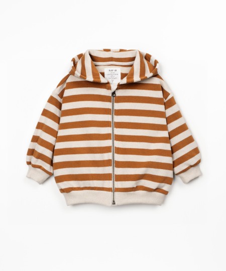 Striped knit jacket