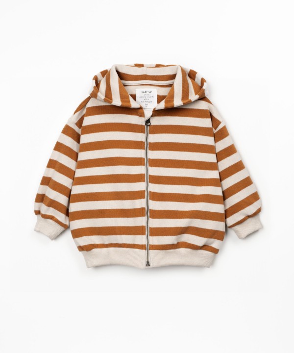 Striped knit jacket