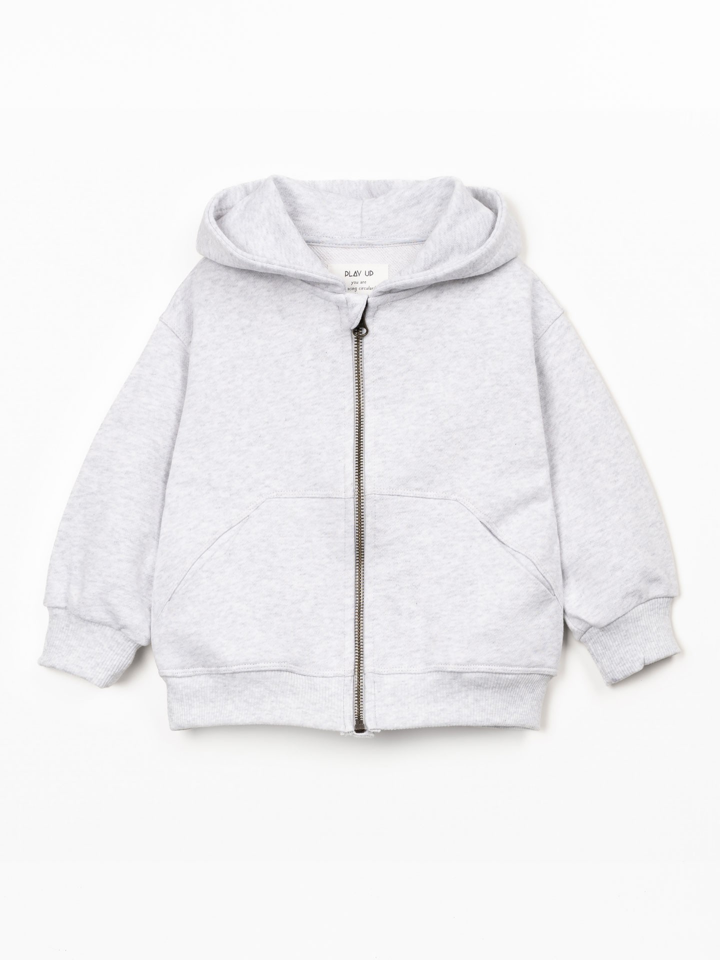 Hooded jacket with zipper