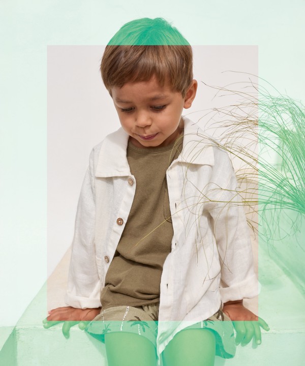 Camisa de tela de lino