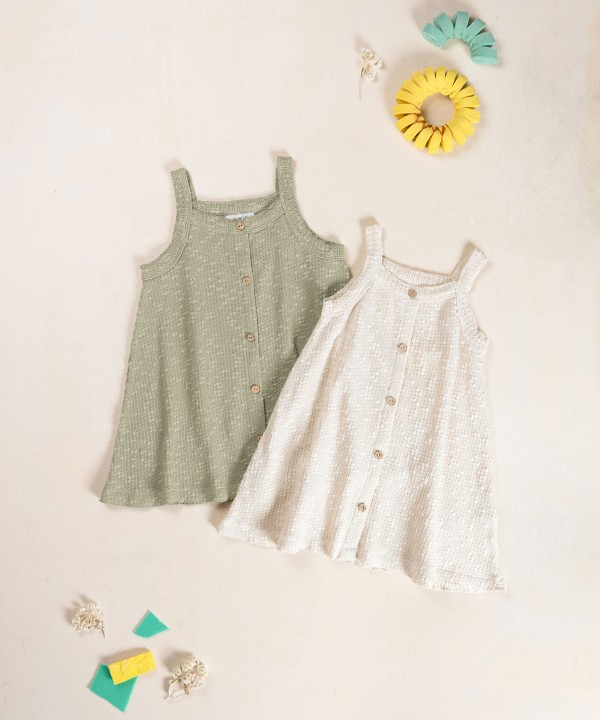 Vestido de punto efecto crochet