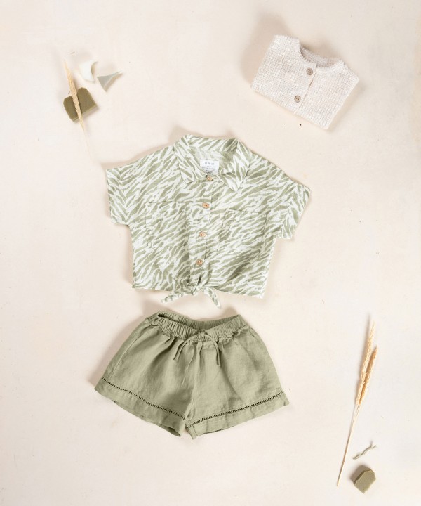 Camicia in cotone biologico con stampa