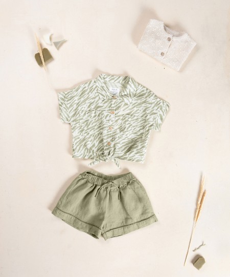 Camicia in cotone biologico con stampa