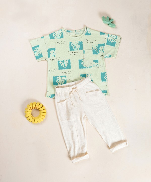 Pantalones de punto en fibras naturales