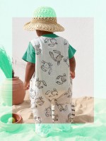 Linen jumpsuit with print Linen jumpsuit with print