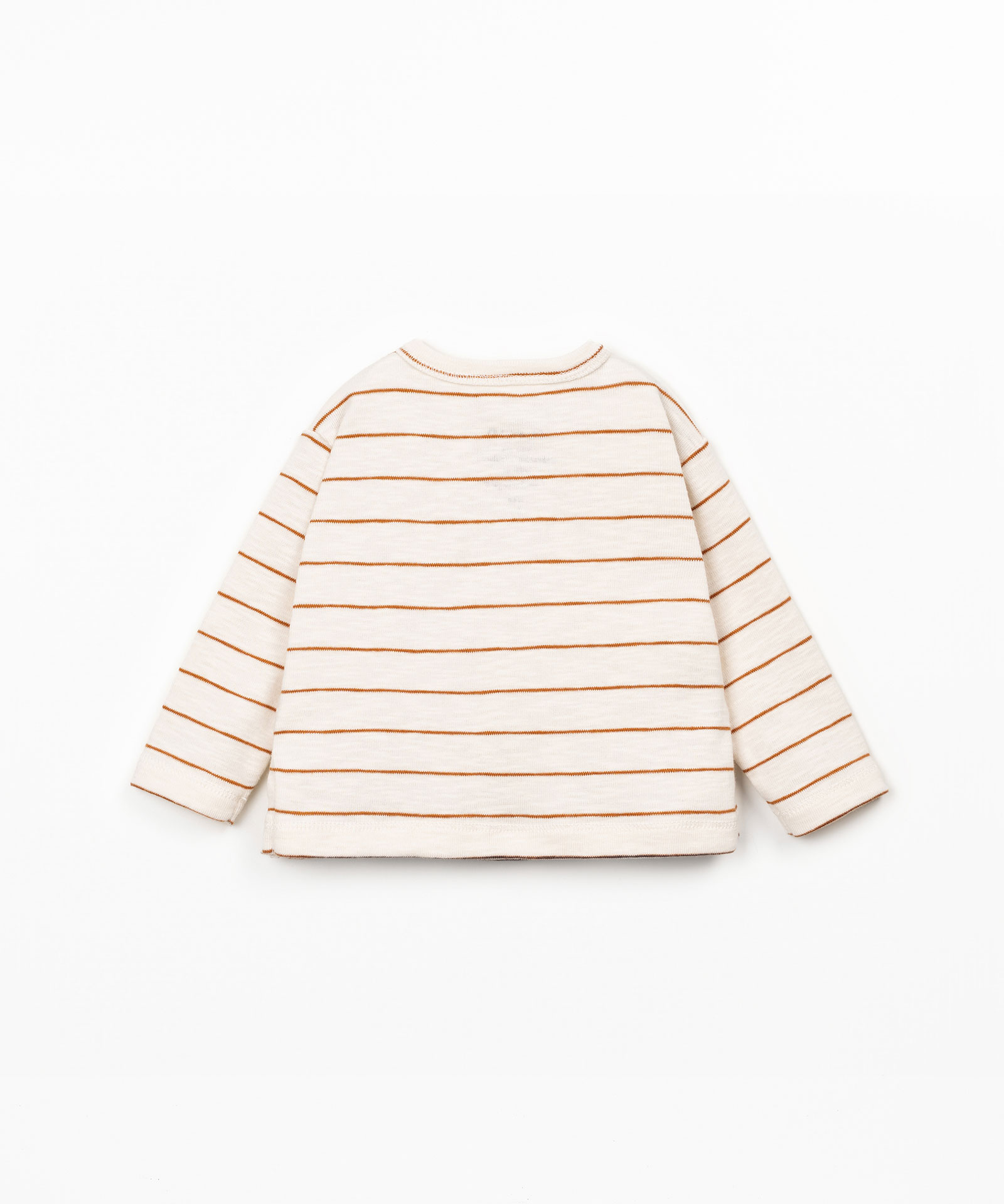STRIPPED RIB FLAMÉ LS T-SHIRT