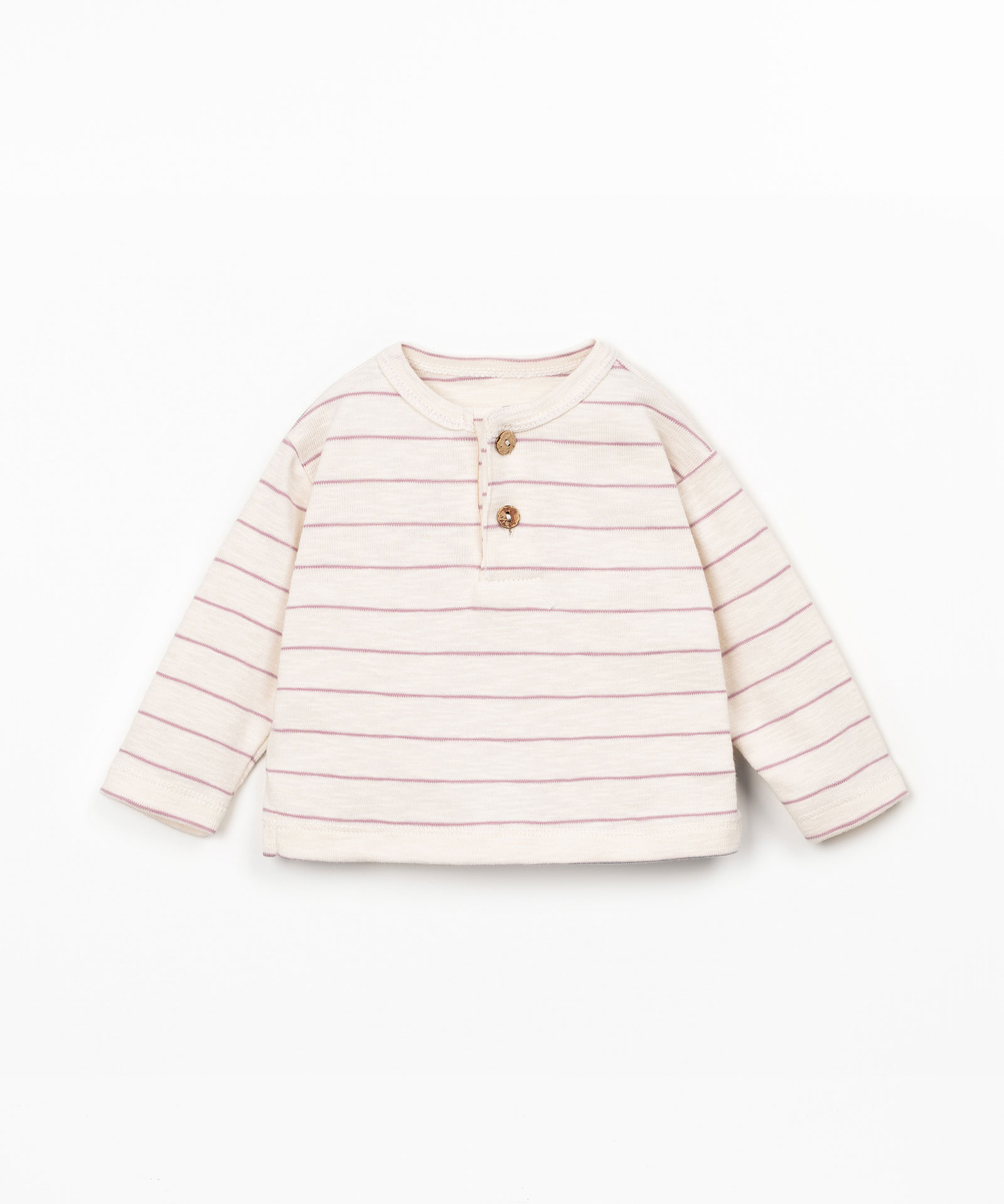 STRIPPED RIB FLAMÉ LS T-SHIRT