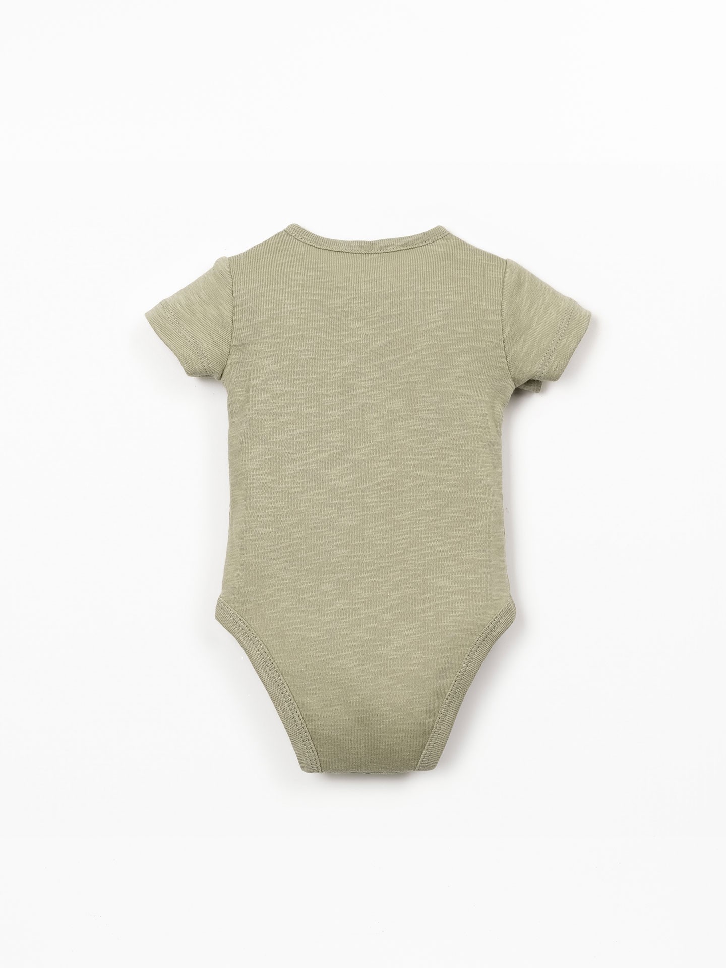 Body in cotone biologico con maniche corte