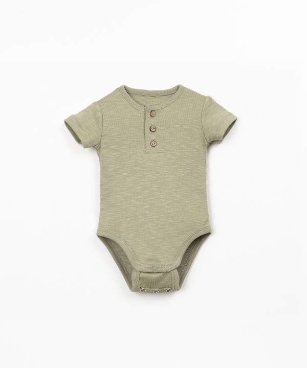 Body en coton biologique � manches courtes