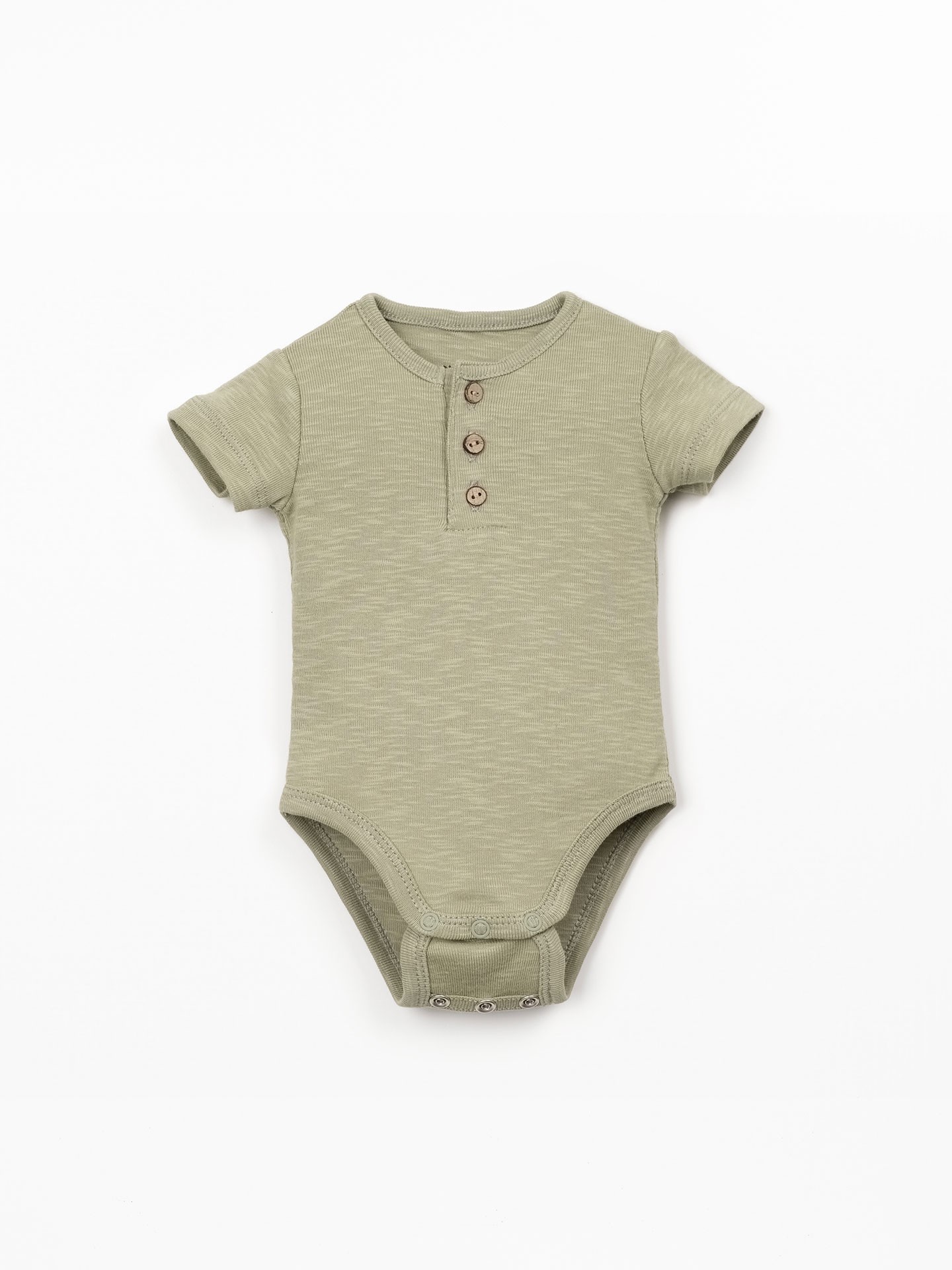 Body in cotone biologico con maniche corte