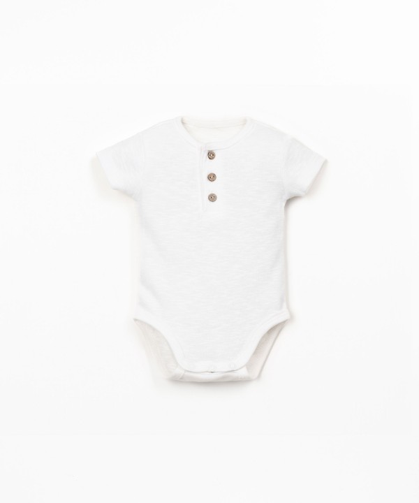 Body en coton biologique � manches courtes