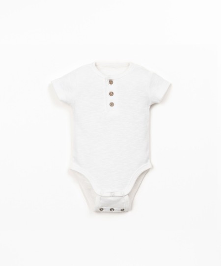 Body in cotone biologico con maniche corte