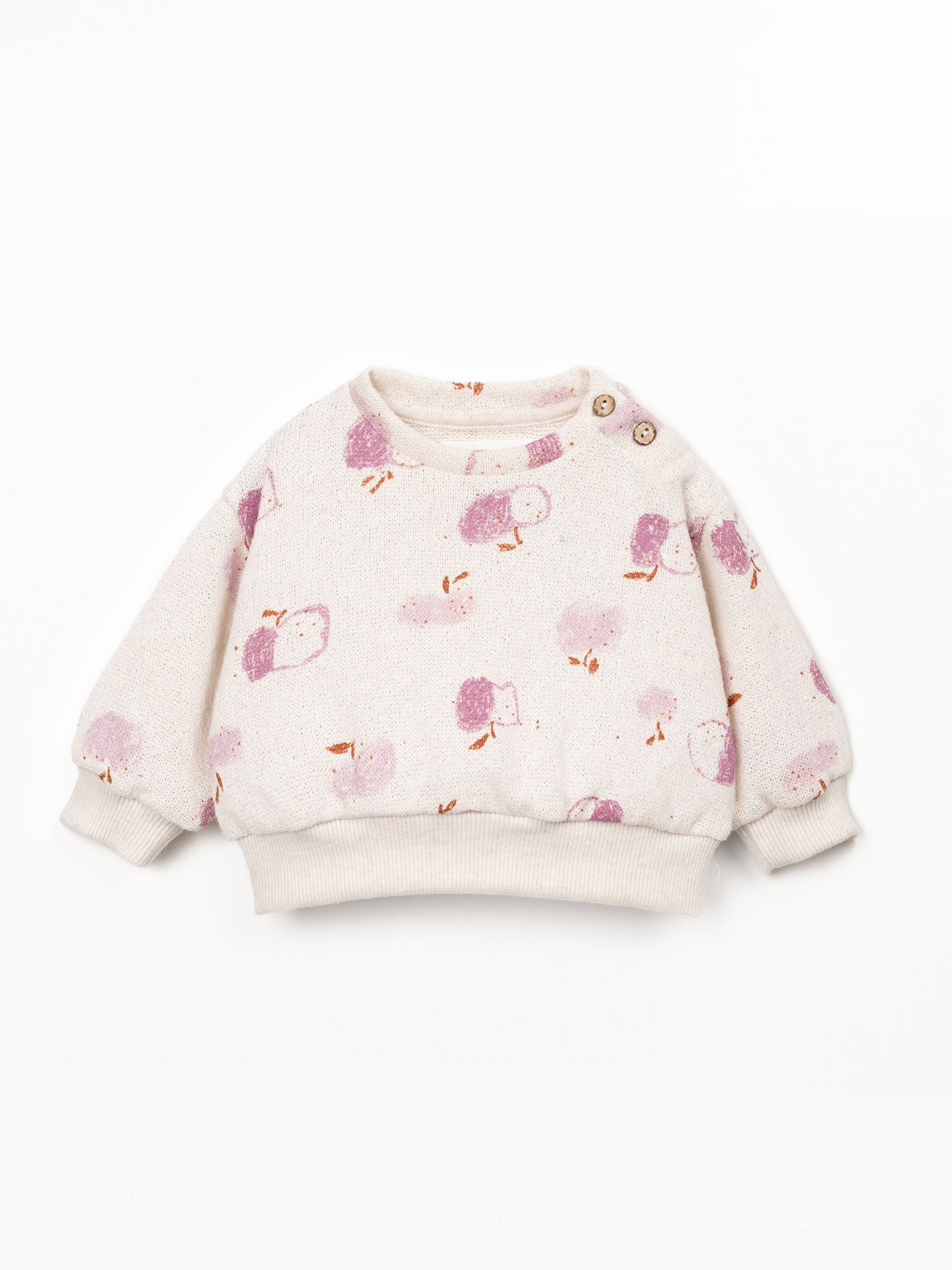 Maglione con stampa di mele