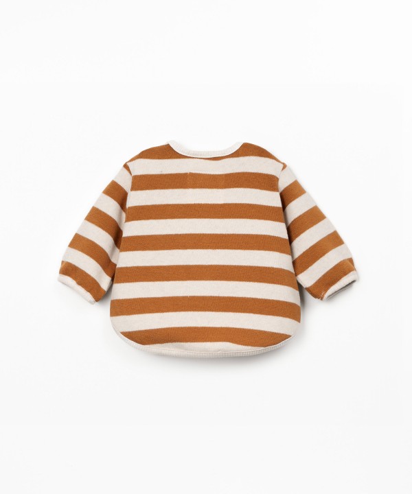 Maglione a righe in maglia