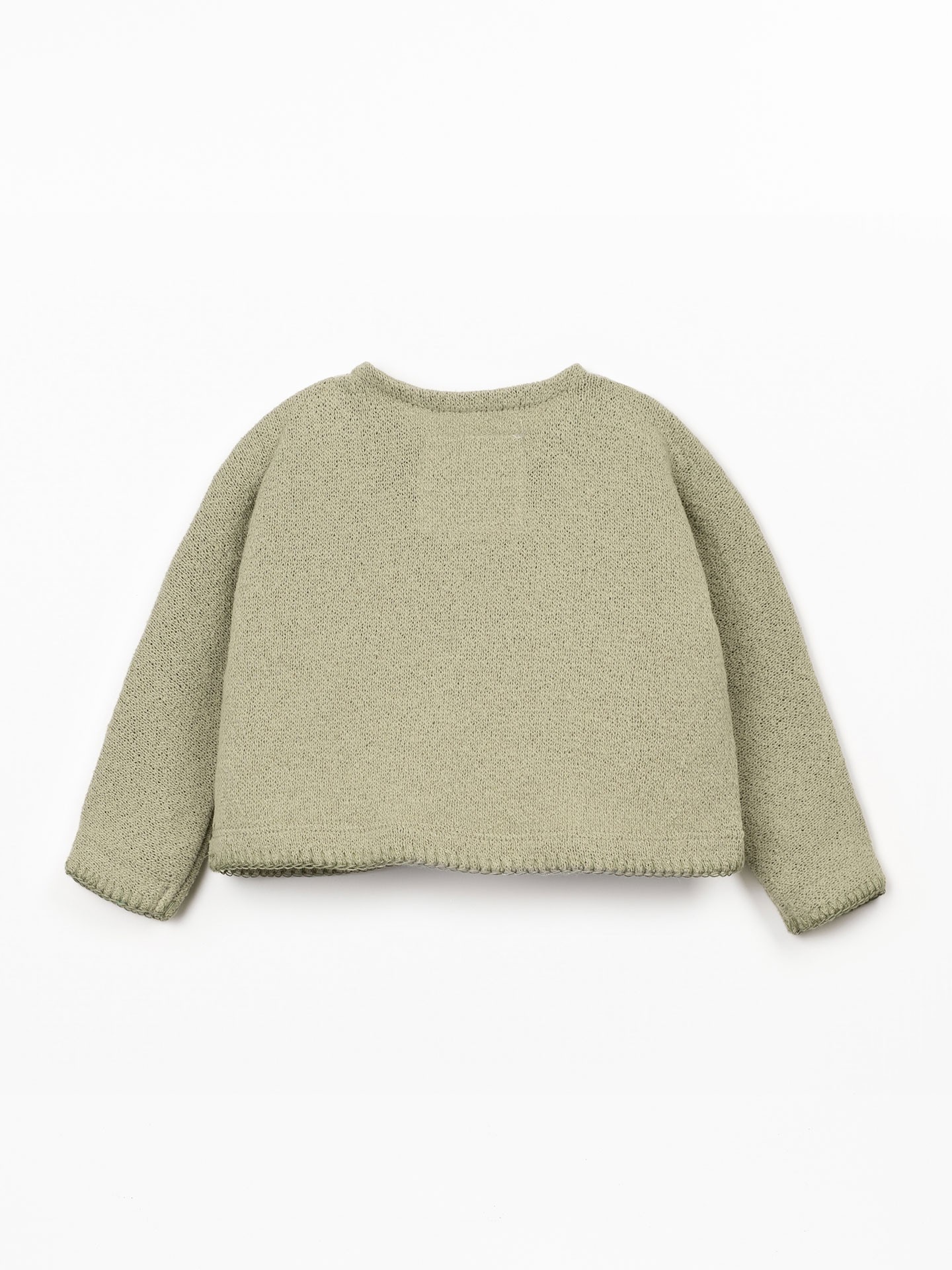 Sweater in a blend of natural and recycled fibers
