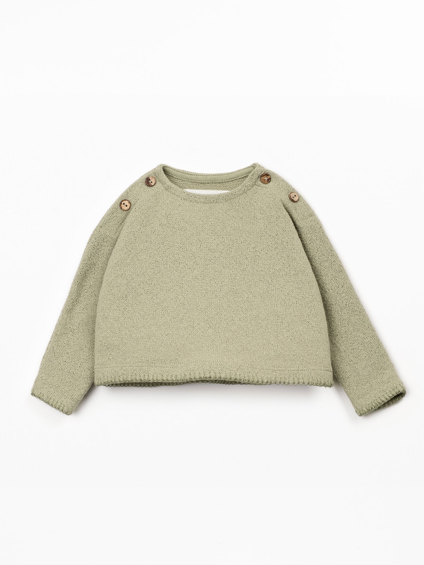 Sweater in a blend of natural and recycled fibers