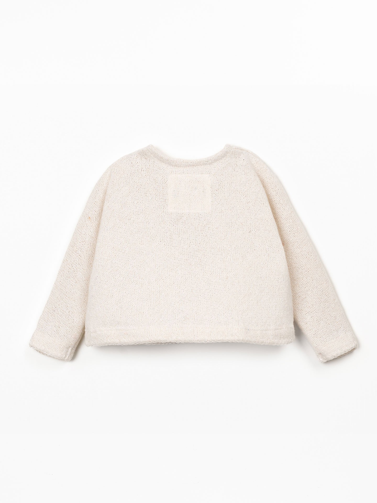 Jumper in a blend of natural and recycled fibers