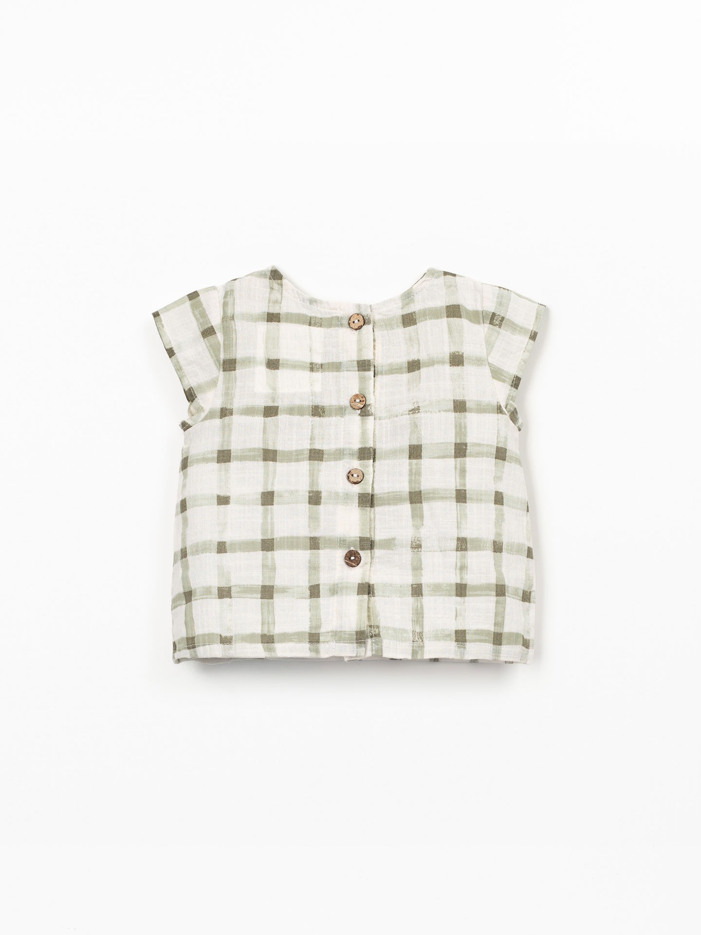 Blusa con stampa a quadri