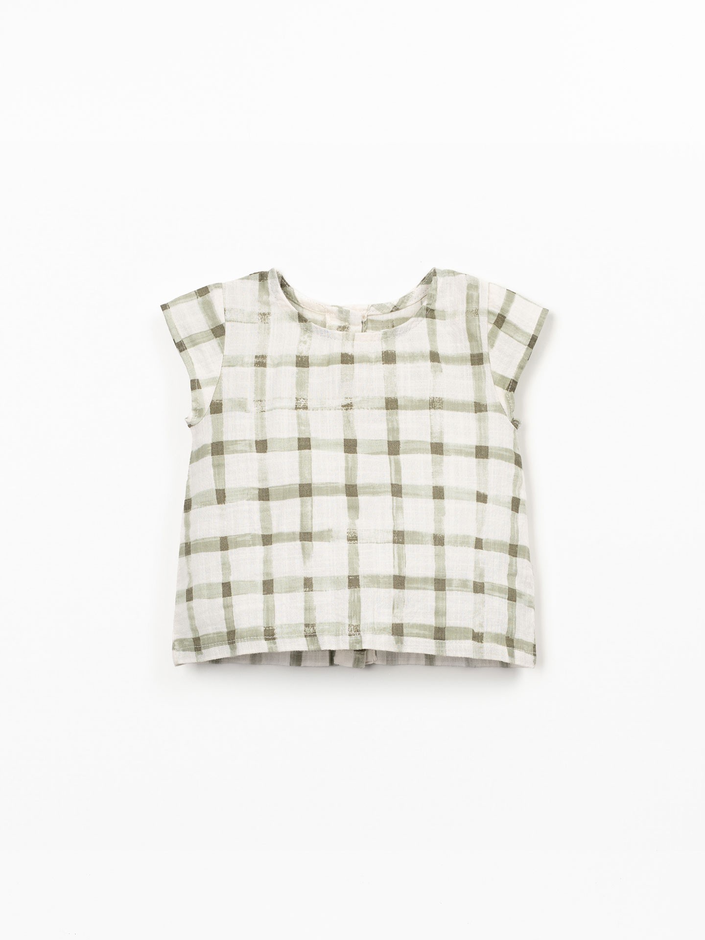 Blusa con stampa a quadri
