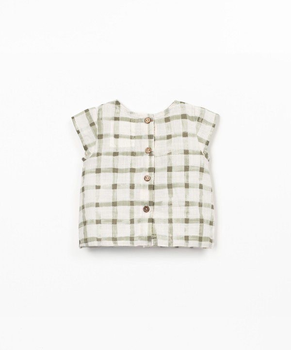 Blusa con stampa a quadri