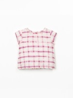 Blusa con stampa a quadretti