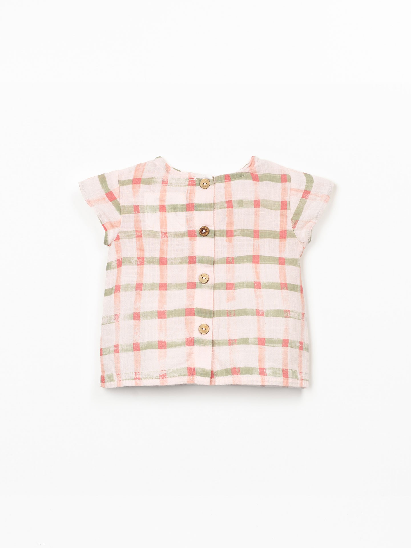 Blusa con stampa a quadri