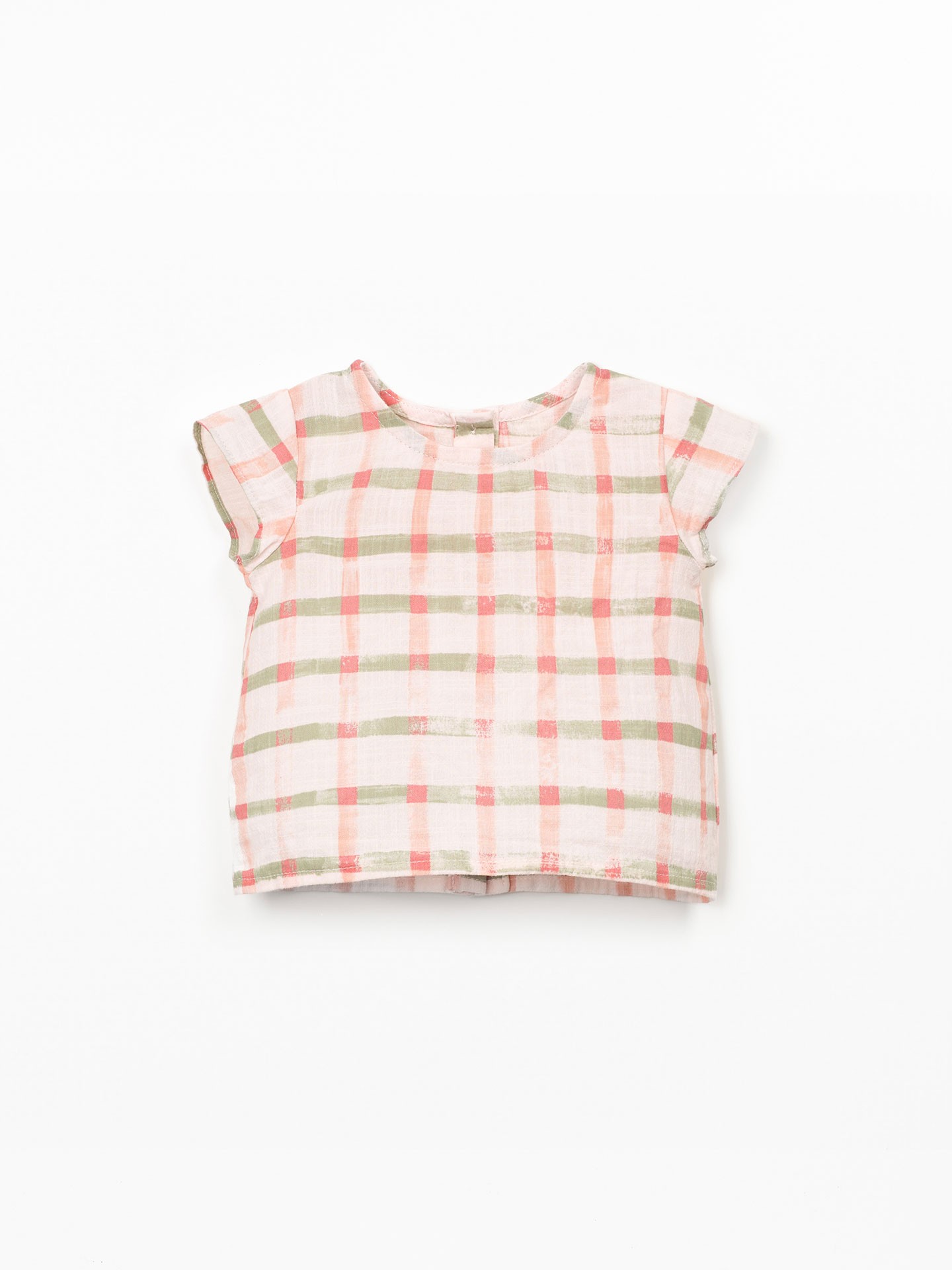 Blusa con stampa a quadri