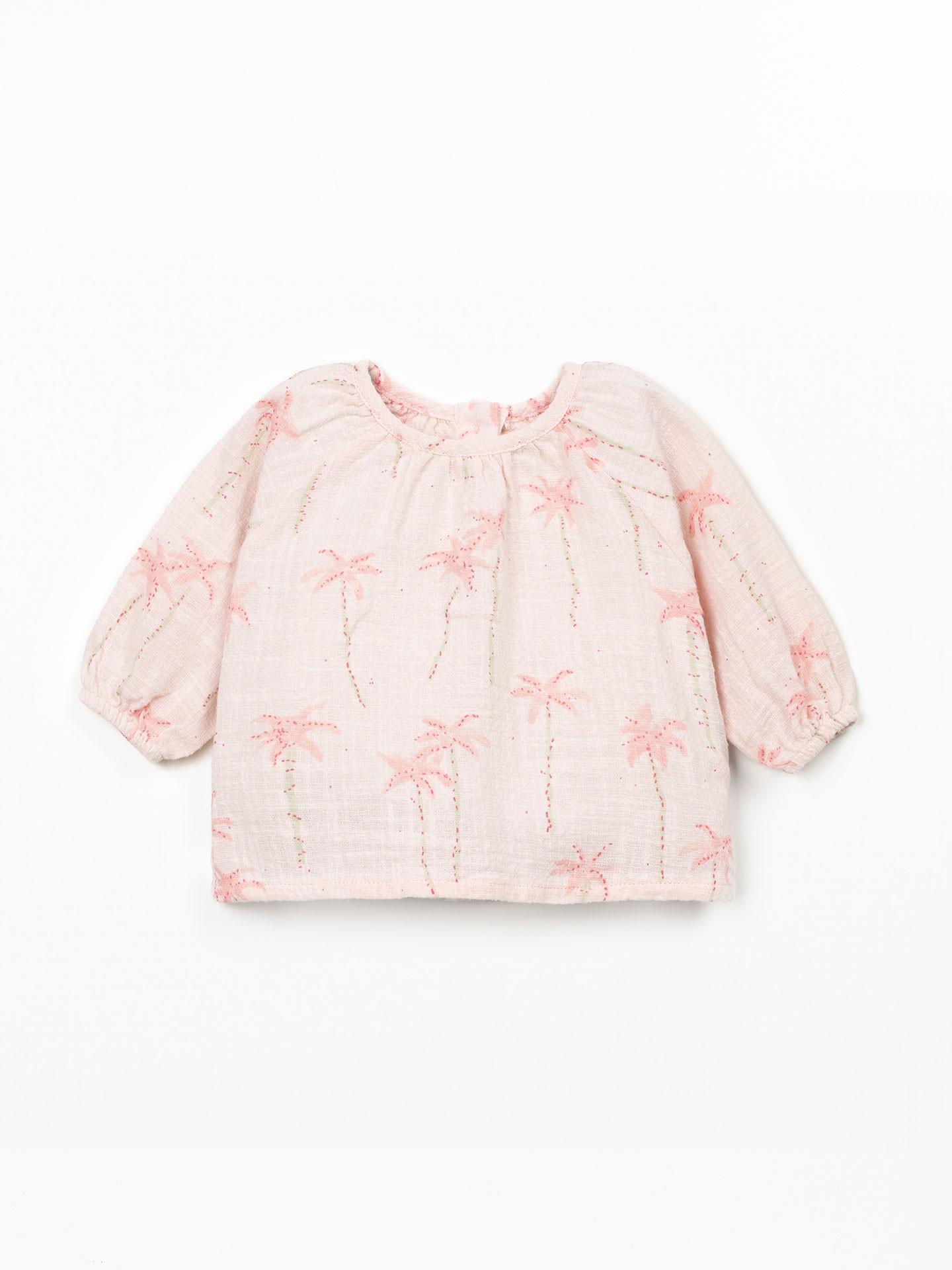 Blouse en tissu avec imprimé palmiers