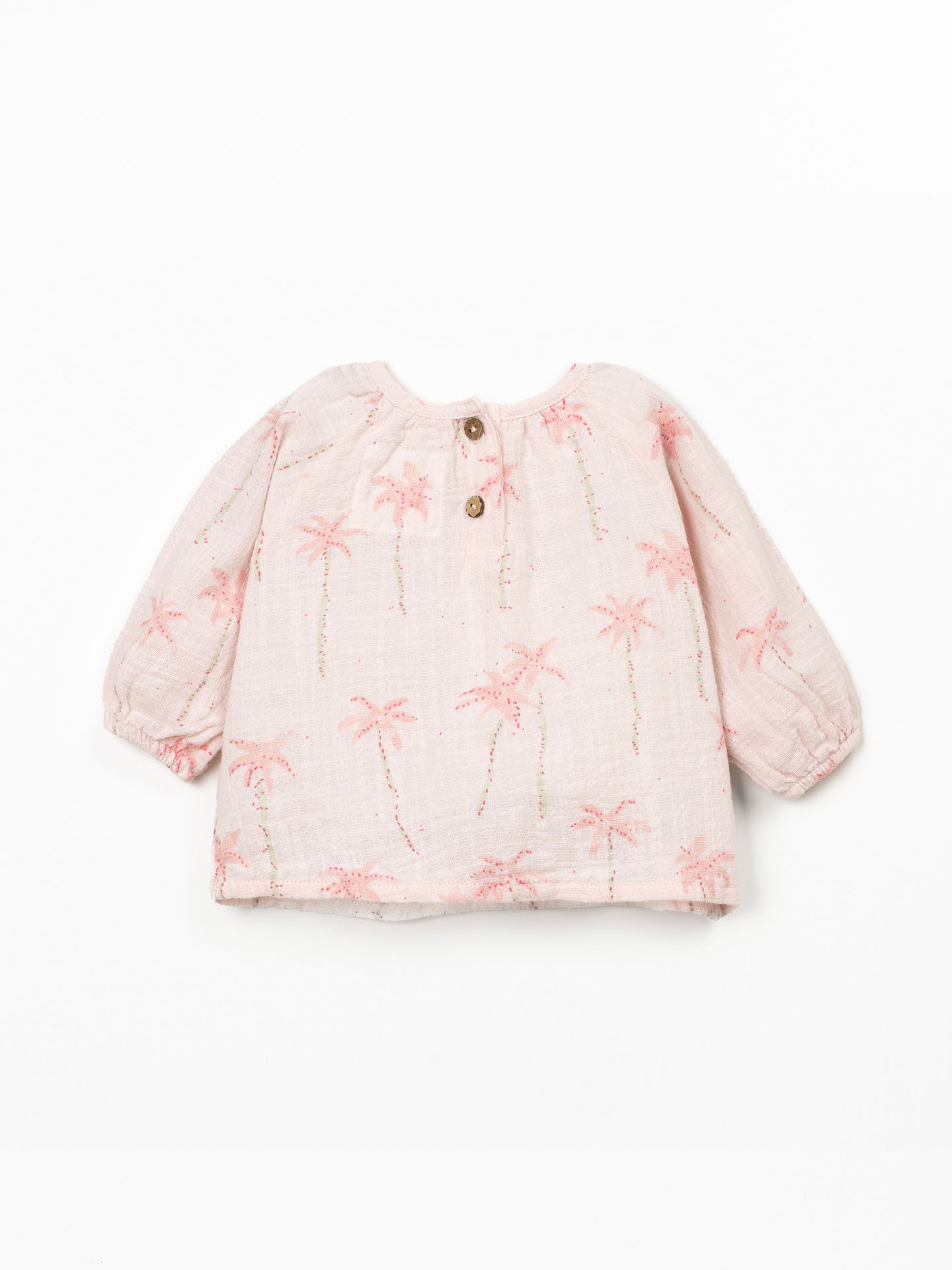 Blouse en tissu avec imprimé palmiers